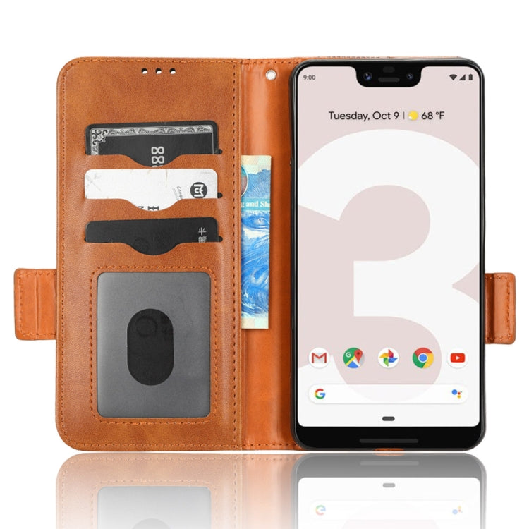 For Google Pixel 3 XL Symmetrical Triangle Leather Phone Case