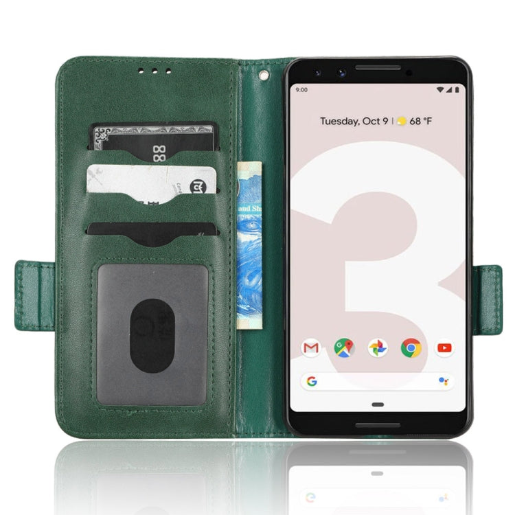 For Google Pixel 3 Symmetrical Triangle Leather Phone Case