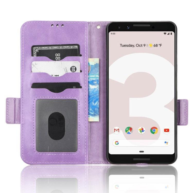 For Google Pixel 3 Symmetrical Triangle Leather Phone Case