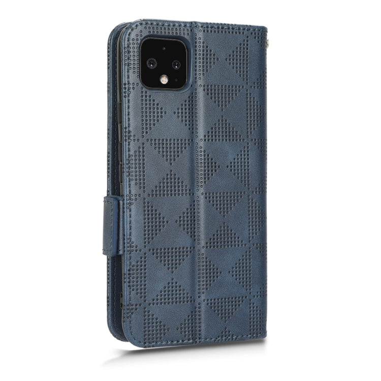 For Google Pixel 4 XL Symmetrical Triangle Leather Phone Case
