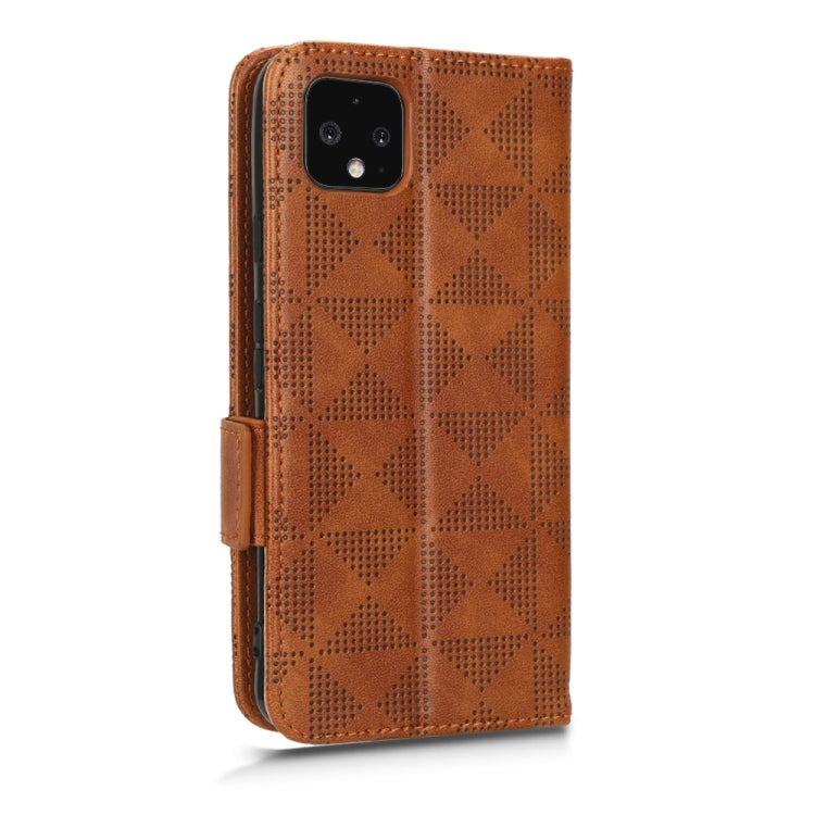 For Google Pixel 4 XL Symmetrical Triangle Leather Phone Case