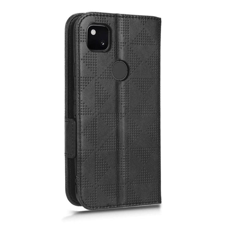 For Google Pixel 4a 4G Symmetrical Triangle Leather Phone Case