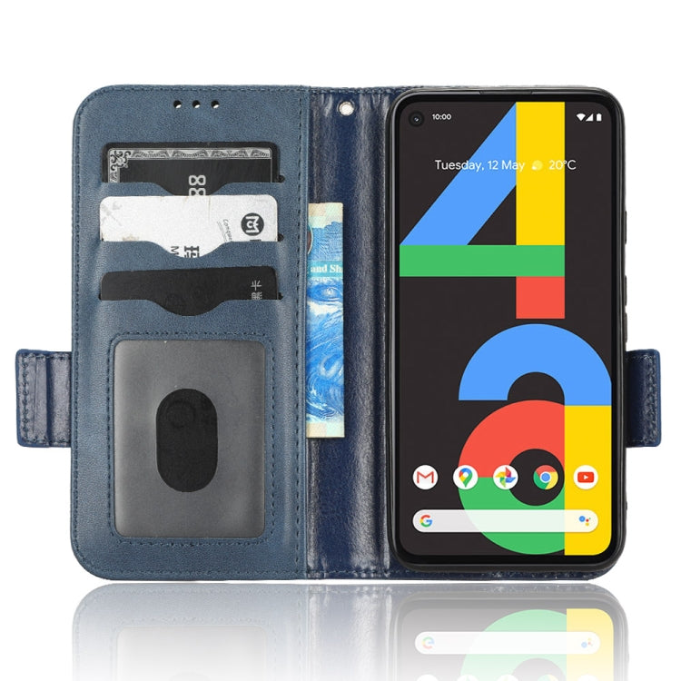 For Google Pixel 4a 4G Symmetrical Triangle Leather Phone Case