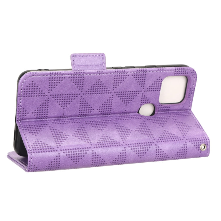 For Google Pixel 4a 5G Symmetrical Triangle Leather Phone Case