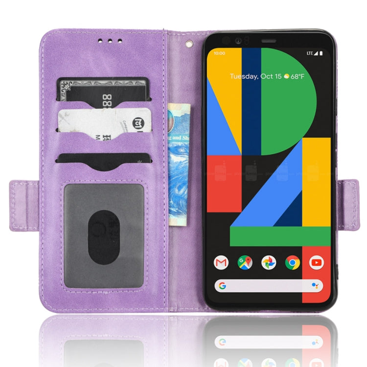 For Google Pixel 4 Symmetrical Triangle Leather Phone Case