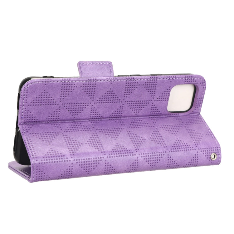 For Google Pixel 4 Symmetrical Triangle Leather Phone Case