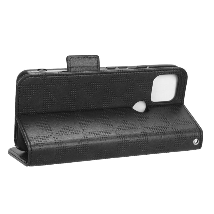 For Google Pixel 5a 5G Symmetrical Triangle Leather Phone Case