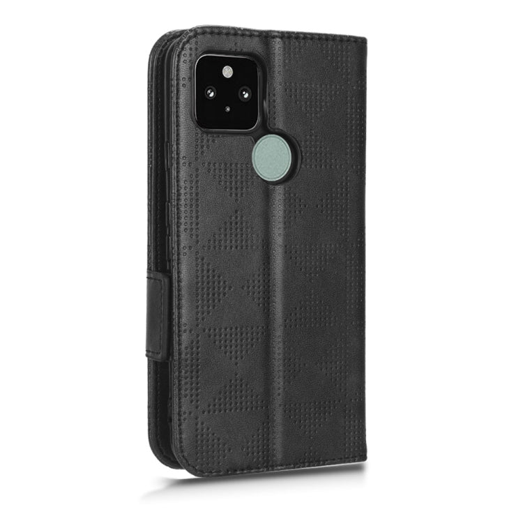 For Google Pixel 5 Symmetrical Triangle Leather Phone Case