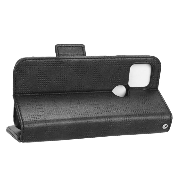 For Google Pixel 5 Symmetrical Triangle Leather Phone Case