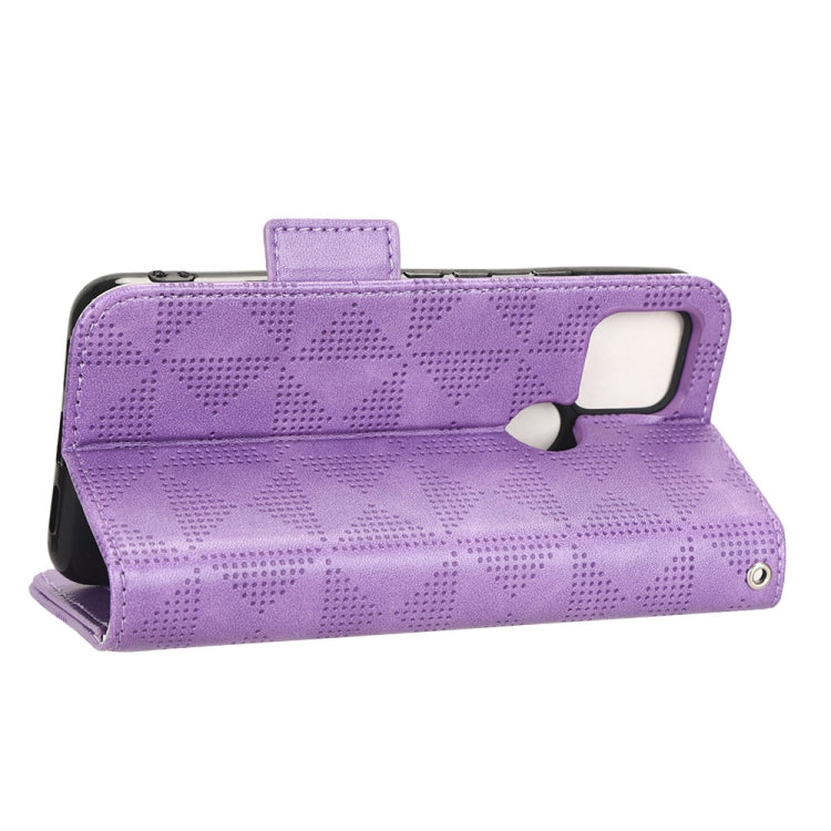 For Google Pixel 5 Symmetrical Triangle Leather Phone Case