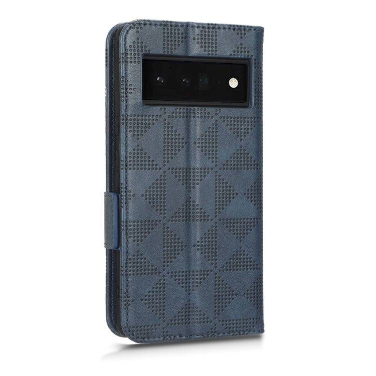 For Google Pixel 6 Pro Symmetrical Triangle Leather Phone Case