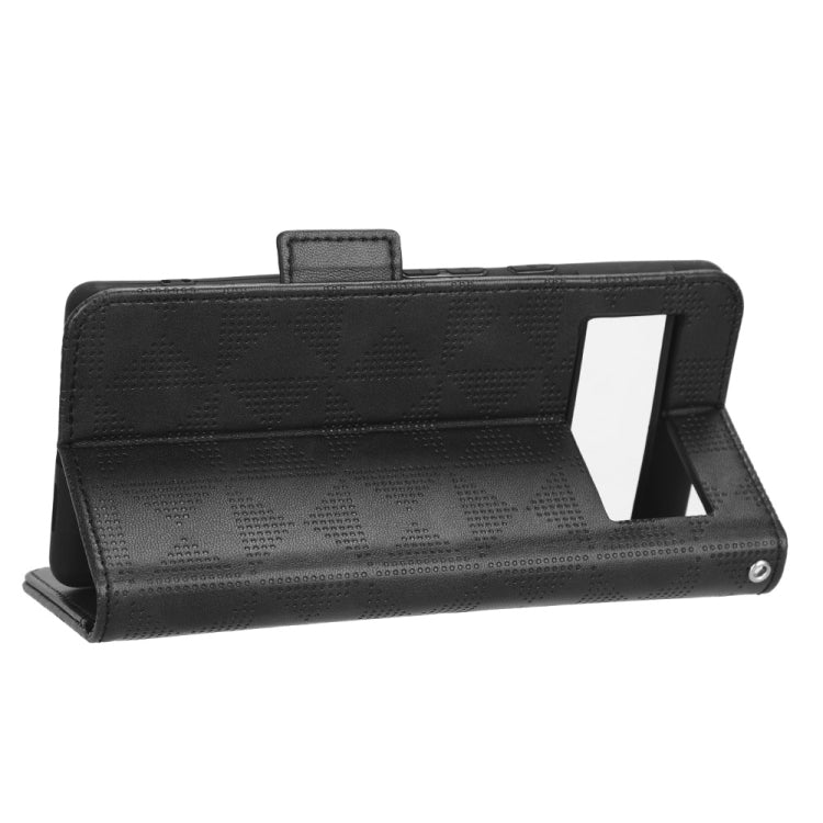 For Google Pixel 6 Symmetrical Triangle Leather Phone Case