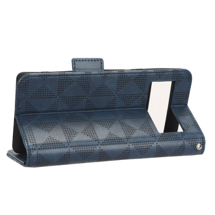 For Google Pixel 6 Symmetrical Triangle Leather Phone Case