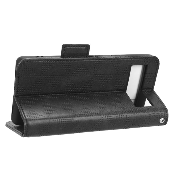 For Google Pixel 7a Symmetrical Triangle Leather Phone Case