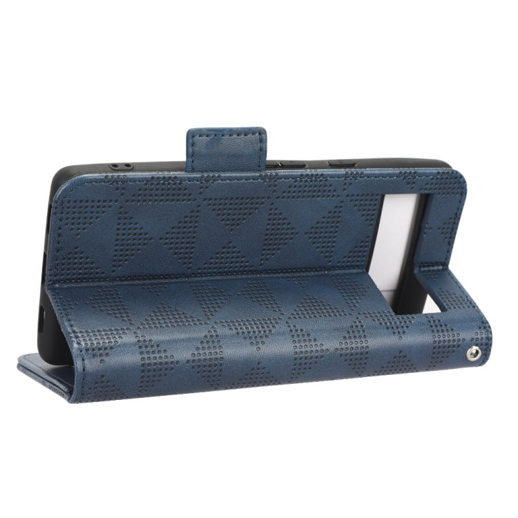 For Google Pixel 7a Symmetrical Triangle Leather Phone Case