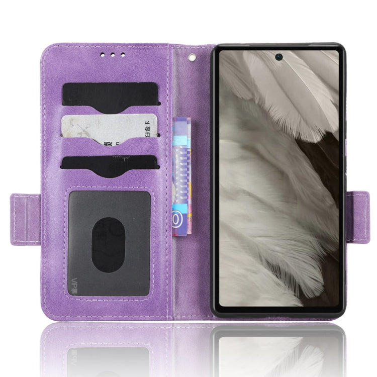 For Google Pixel 7a Symmetrical Triangle Leather Phone Case