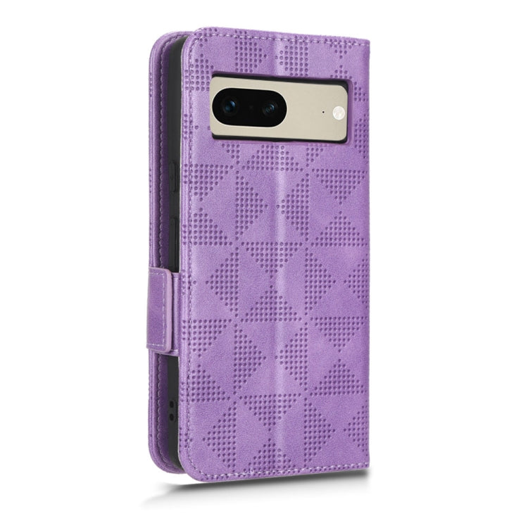 For Google Pixel 7 Symmetrical Triangle Leather Phone Case