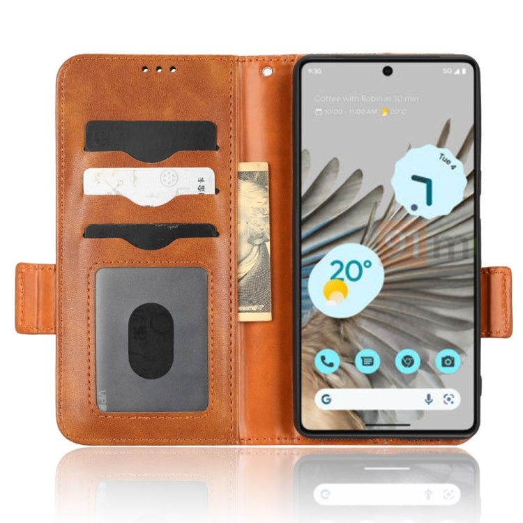 For Google Pixel 7 Symmetrical Triangle Leather Phone Case