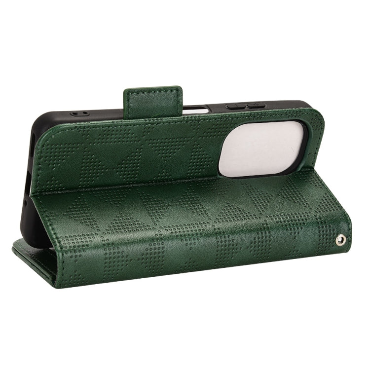 For Asus Zenfone 9 Symmetrical Triangle Leather Phone Case