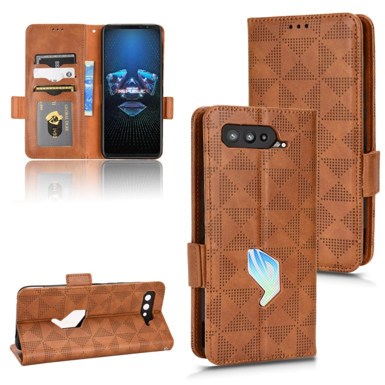 For Asus ROG Phone 5 Symmetrical Triangle Leather Phone Case