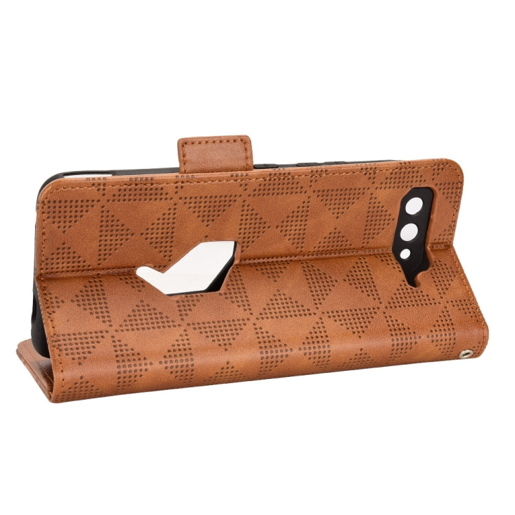 For Asus ROG Phone 5 Symmetrical Triangle Leather Phone Case