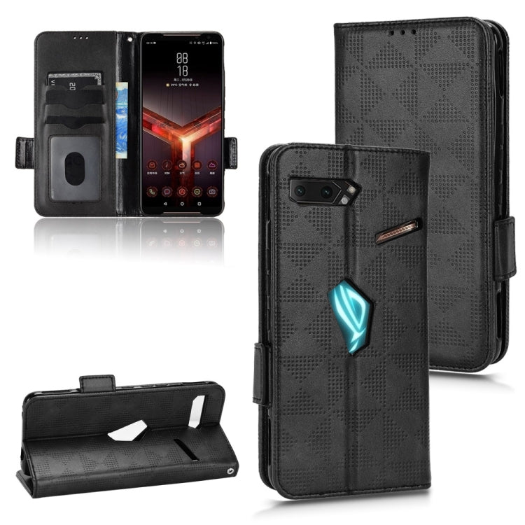 For Asus ROG Phone II Symmetrical Triangle Leather Phone Case