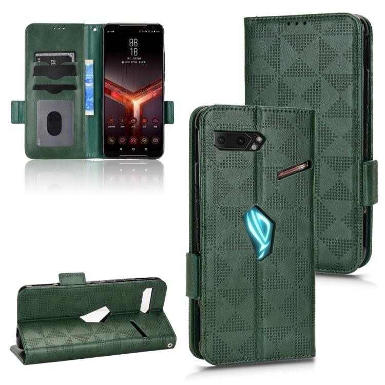 For Asus ROG Phone II Symmetrical Triangle Leather Phone Case