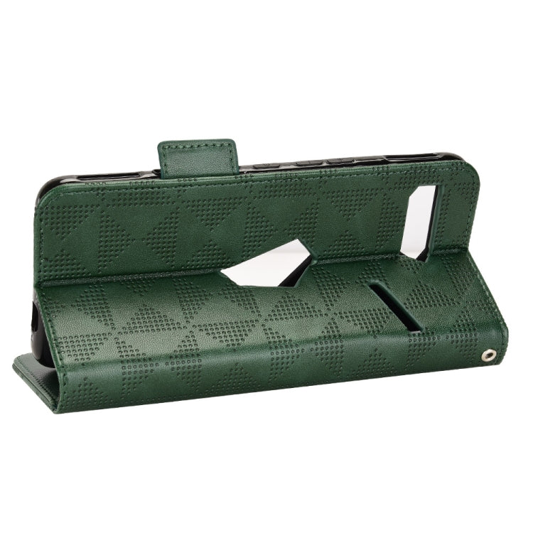 For Asus ROG Phone II Symmetrical Triangle Leather Phone Case