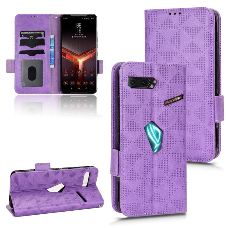 For Asus ROG Phone II Symmetrical Triangle Leather Phone Case