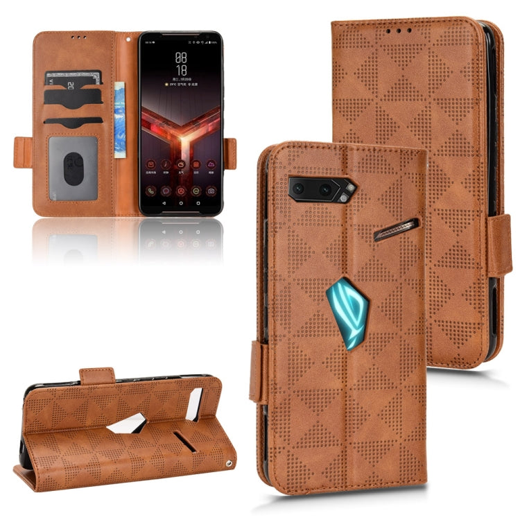 For Asus ROG Phone II Symmetrical Triangle Leather Phone Case