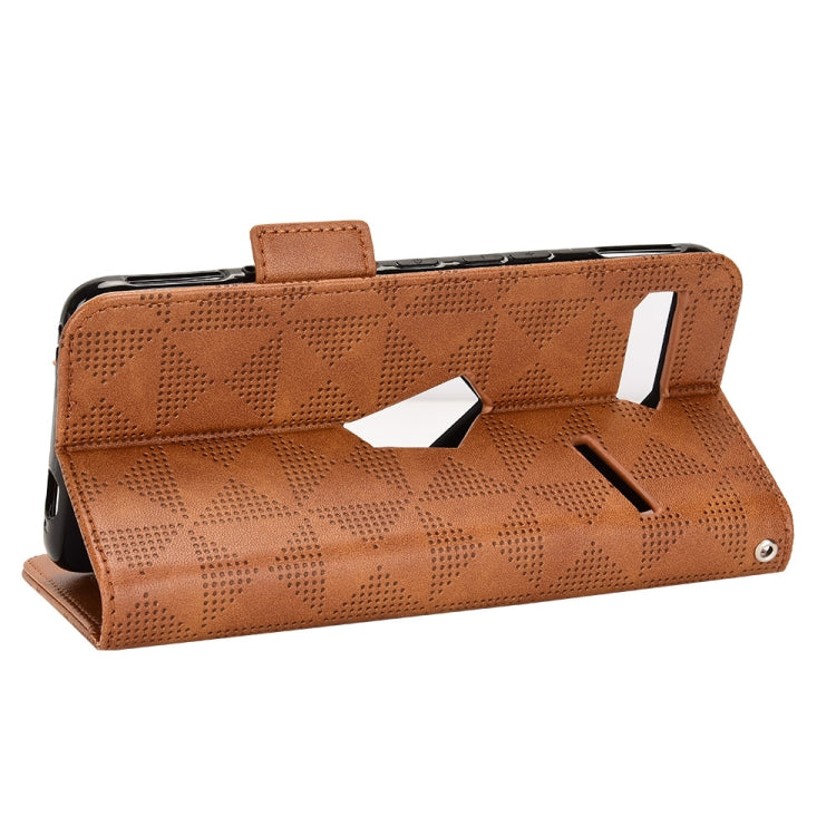 For Asus ROG Phone II Symmetrical Triangle Leather Phone Case