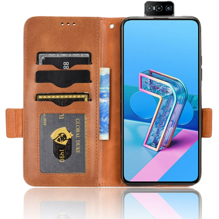Symmetrical Triangle Leather Phone Case For Asus Zenfone 7 Pro ZS671KS / 7 ZS670KS / 8 Flip ZS672KS