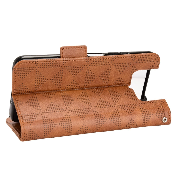 Symmetrical Triangle Leather Phone Case For Asus Zenfone 7 Pro ZS671KS / 7 ZS670KS / 8 Flip ZS672KS