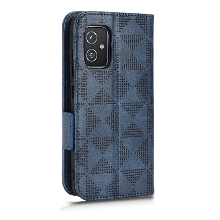 For Asus Zenfone 8 ZS590KS Symmetrical Triangle Leather Phone Case
