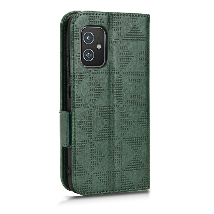 For Asus Zenfone 8 ZS590KS Symmetrical Triangle Leather Phone Case