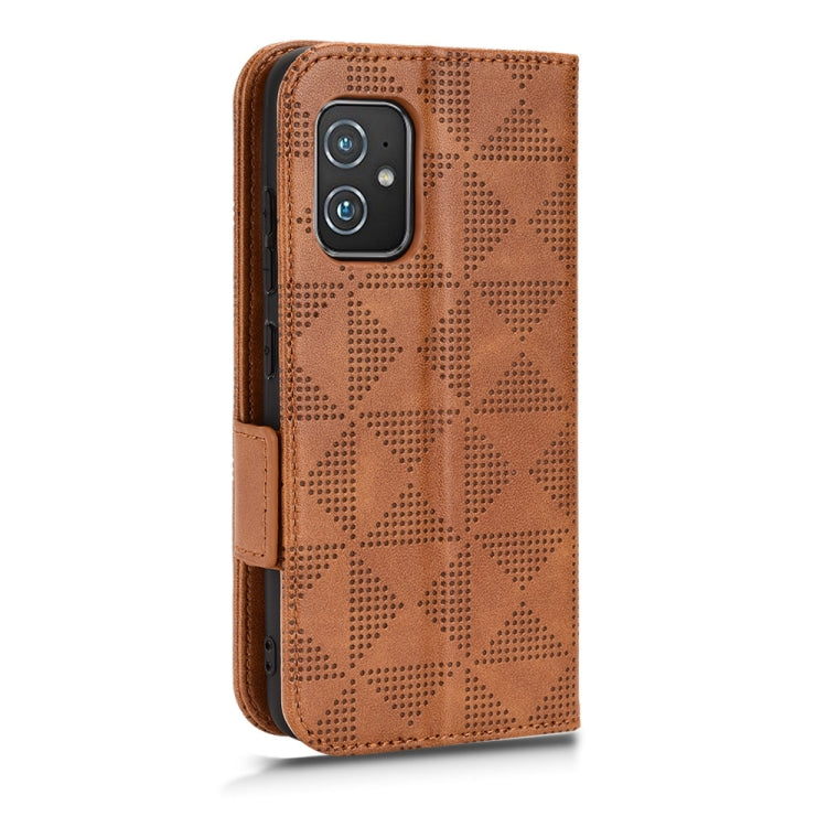 For Asus Zenfone 8 ZS590KS Symmetrical Triangle Leather Phone Case