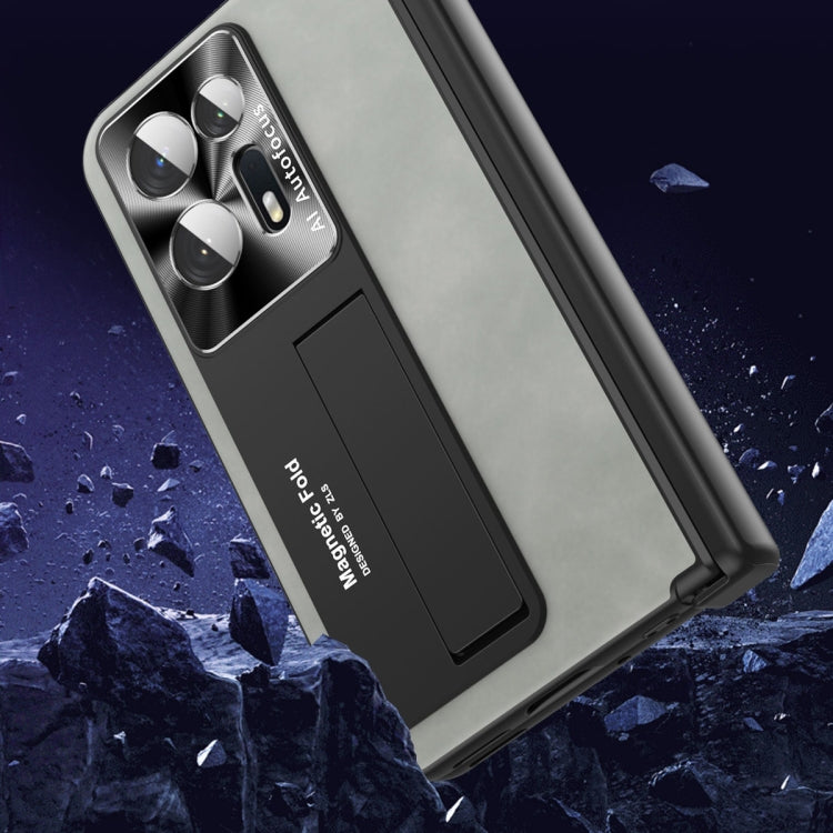 For OPPO Find N2 Integrated Napa Pattern All-inclusive Magnetic Phone Case with Pen Slot