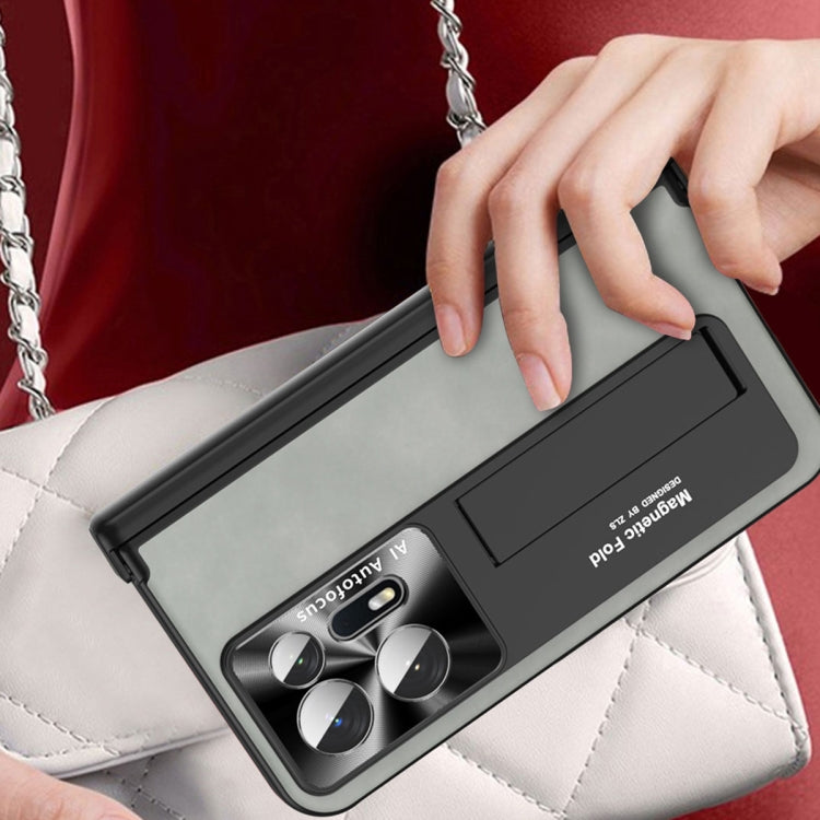 For OPPO Find N2 Integrated Napa Pattern All-inclusive Magnetic Phone Case with Pen Slot
