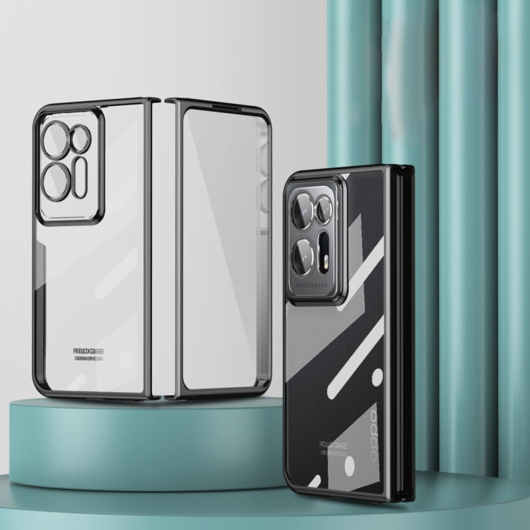 For OPPO Find N2 Integrated Electroplating Magnetic Transparent All-inclusive Phone Case