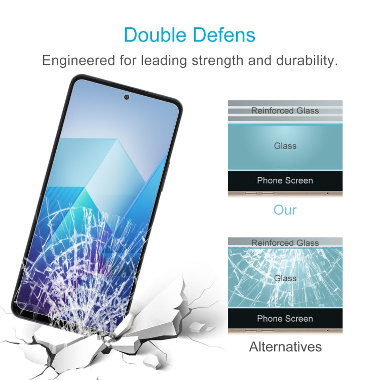 For vivo iQOO Z7x 10pcs 0.26mm 9H 2.5D Tempered Glass Film