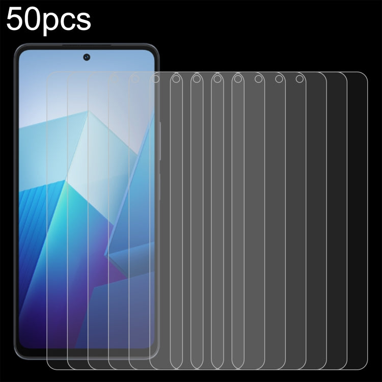 For vivo iQOO Z7x 50pcs 0.26mm 9H 2.5D Tempered Glass Film