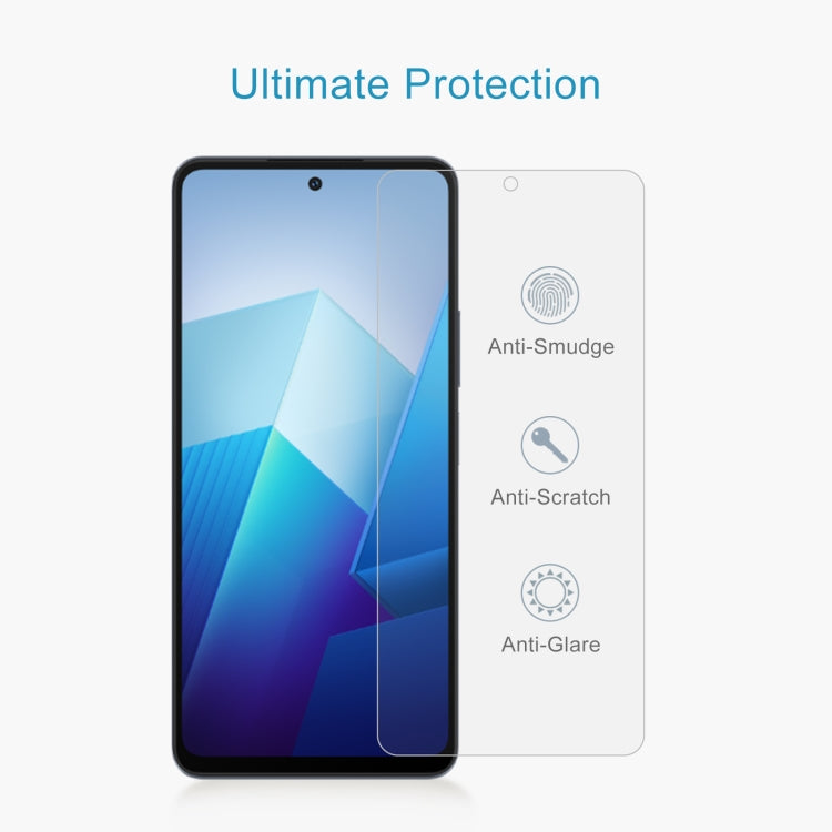 For vivo iQOO Z7x 50pcs 0.26mm 9H 2.5D Tempered Glass Film