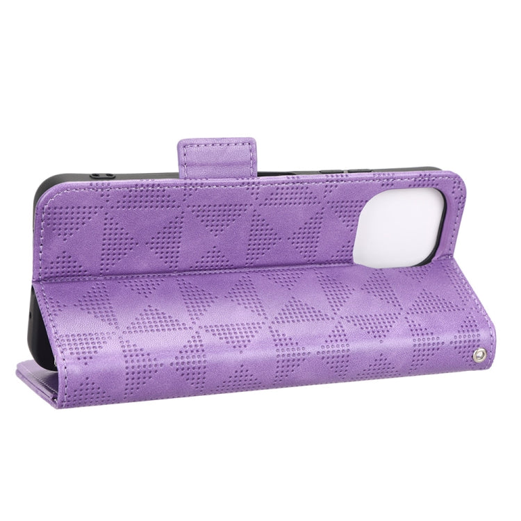 For Huawei nova Y61 Symmetrical Triangle Leather Phone Case