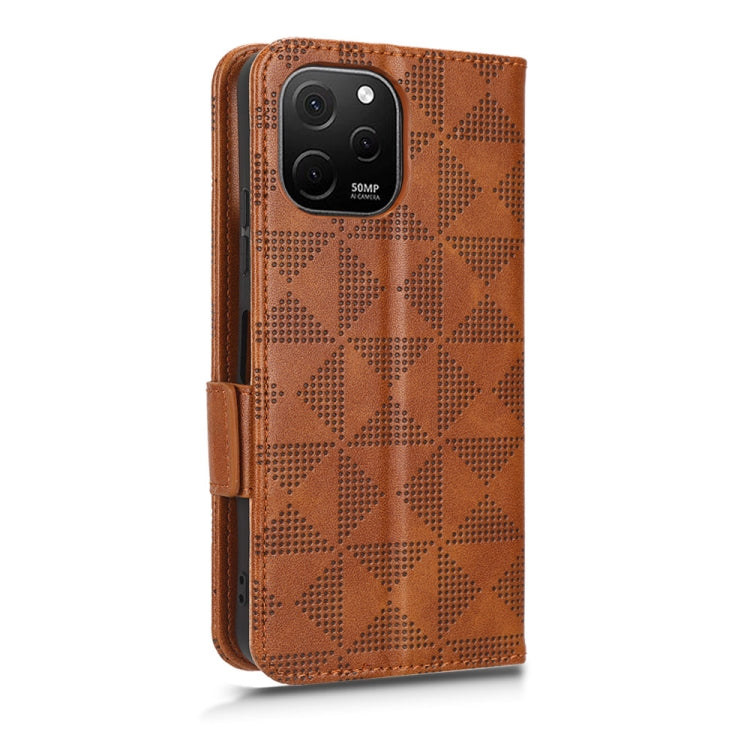 For Huawei nova Y61 Symmetrical Triangle Leather Phone Case