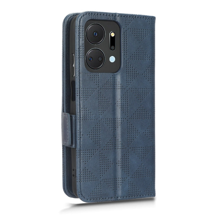 For Honor X7a Symmetrical Triangle Leather Phone Case
