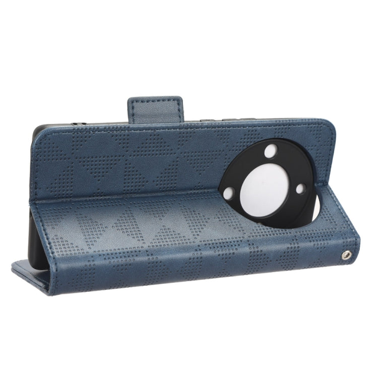 For Honor X40 5G / X9a 5G / Magic5 Lite 5G Symmetrical Triangle Leather Phone Case