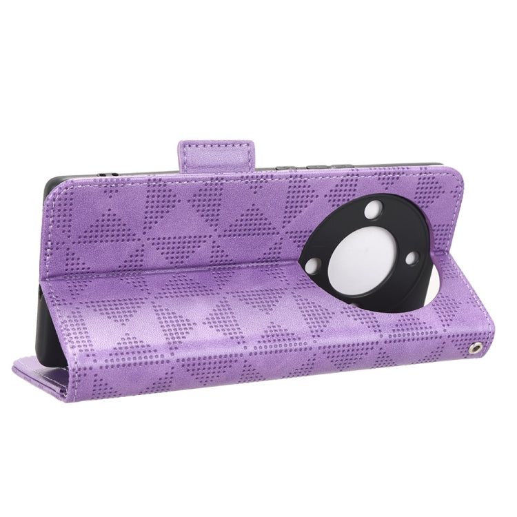 For Honor X40 5G / X9a 5G / Magic5 Lite 5G Symmetrical Triangle Leather Phone Case