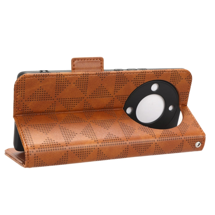 For Honor X40 5G / X9a 5G / Magic5 Lite 5G Symmetrical Triangle Leather Phone Case