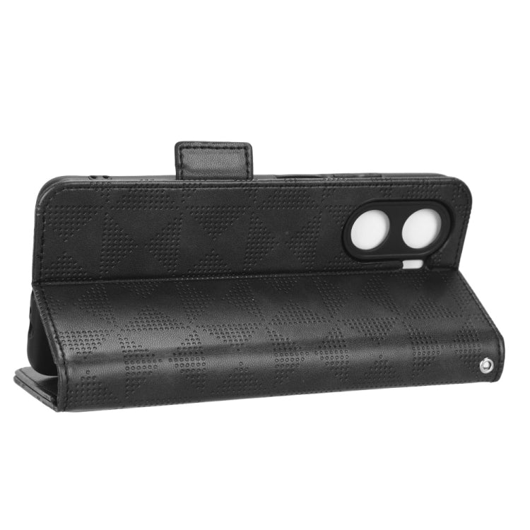 For Honor Play 40 Plus Symmetrical Triangle Leather Phone Case