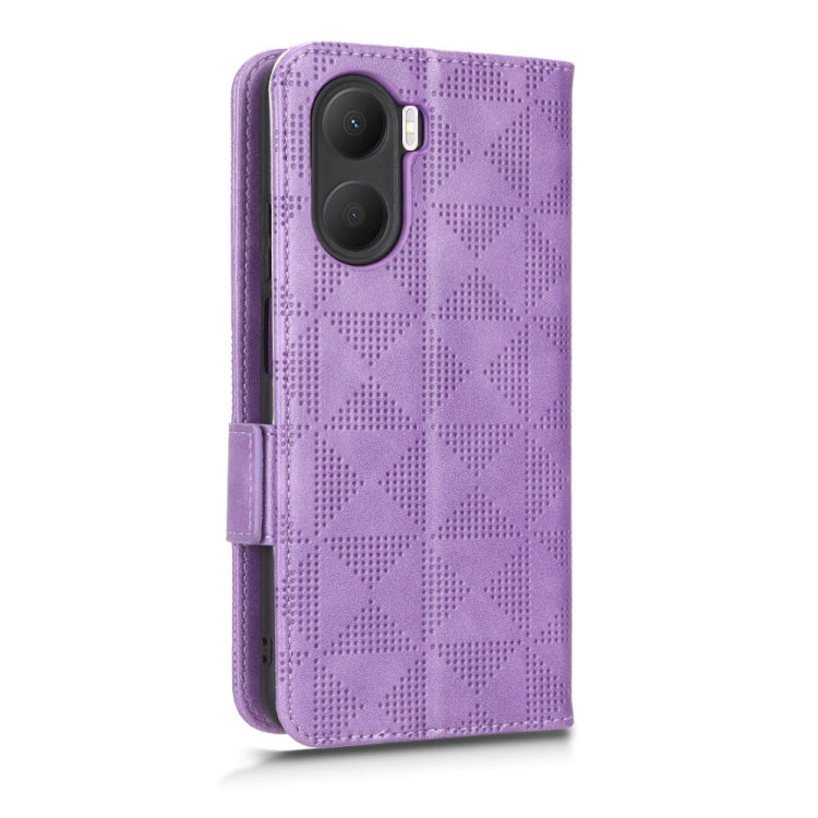 For Honor Play 40 Plus Symmetrical Triangle Leather Phone Case